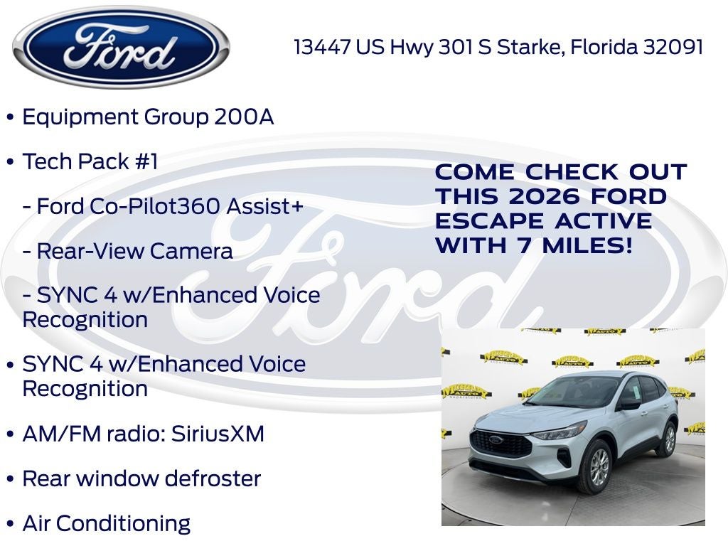 2026 Ford Escape Active 200A