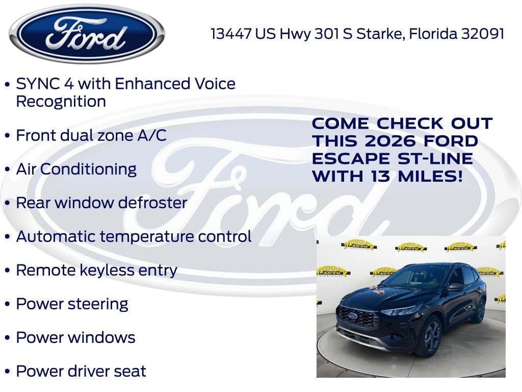 2026 Ford Escape ST-Line 300A