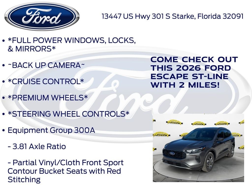 2026 Ford Escape ST-Line 300A