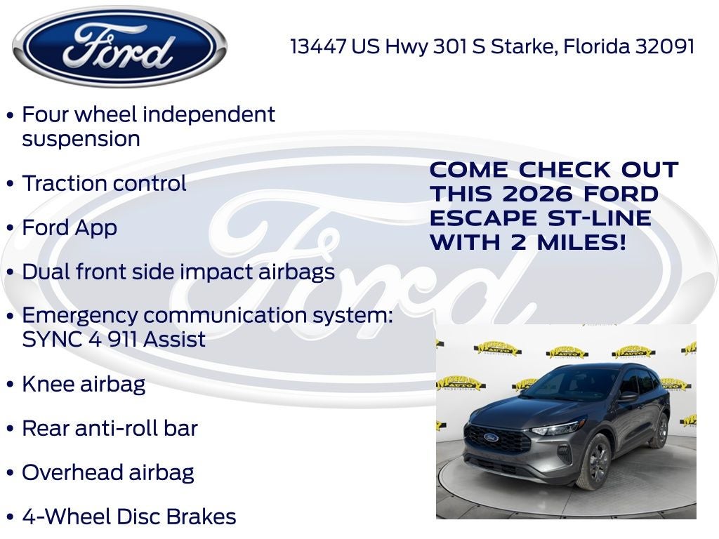 2026 Ford Escape ST-Line 300A