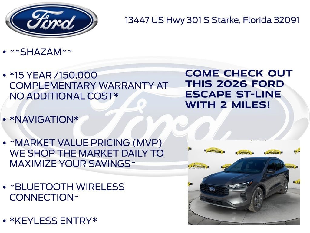 2026 Ford Escape ST-Line 300A