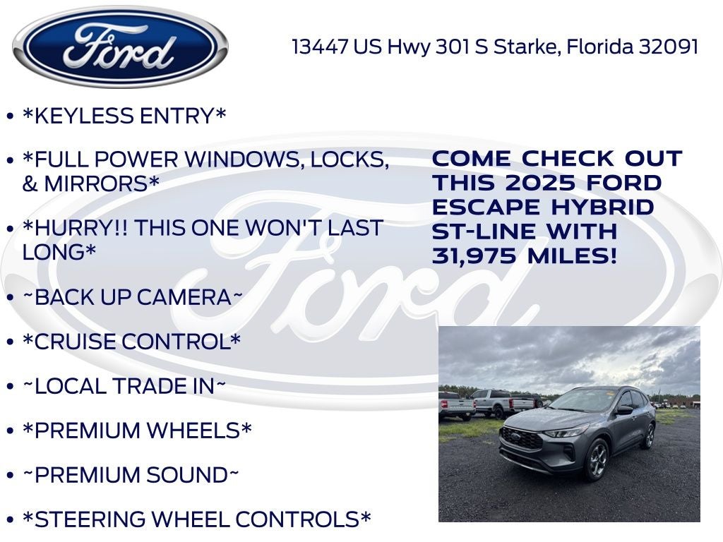 2025 Ford Escape Hybrid ST-Line