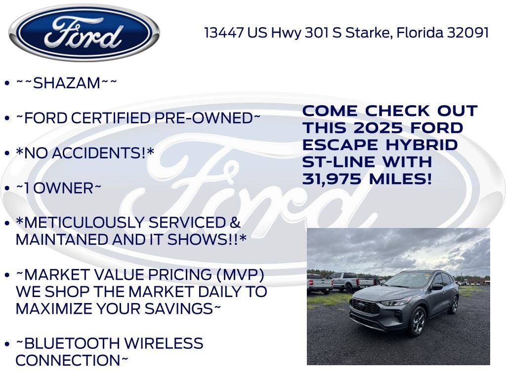 2025 Ford Escape Hybrid ST-Line