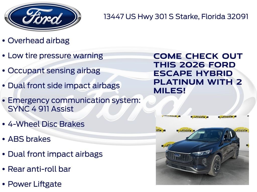 2026 Ford Escape Hybrid Platinum 600A