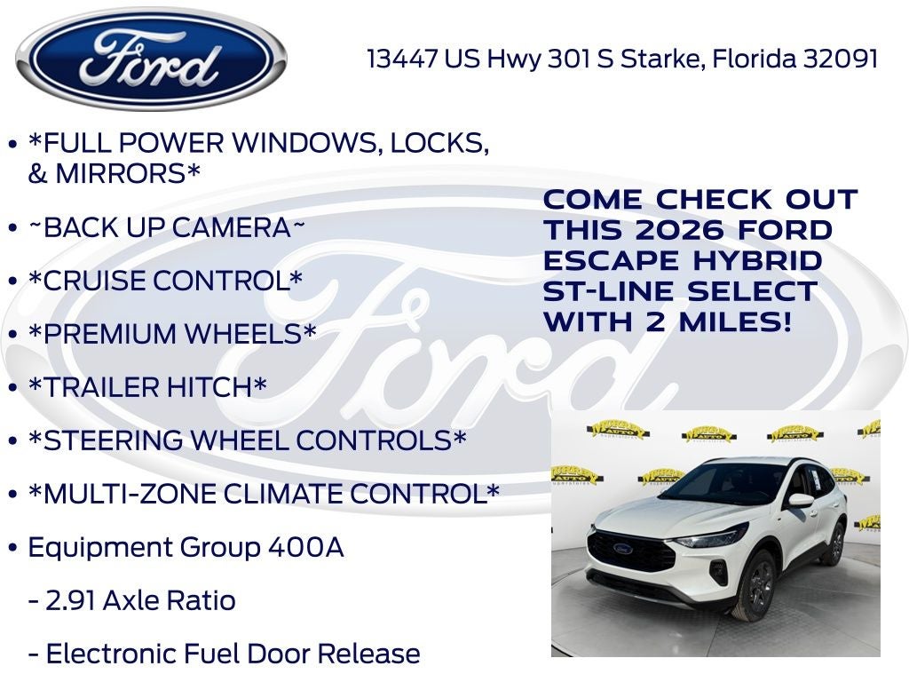 2026 Ford Escape Hybrid ST-Line Select 400A