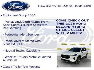 2026 Ford Escape Hybrid ST-Line Select 400A
