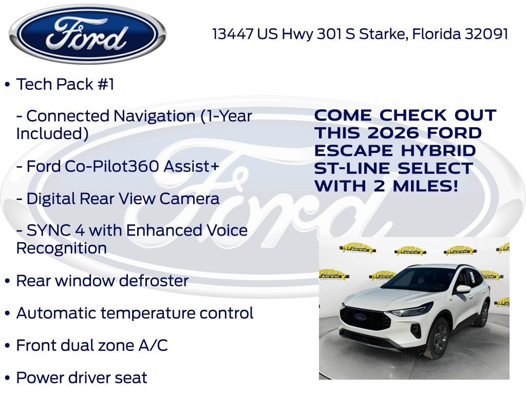 2026 Ford Escape Hybrid ST-Line Select 400A