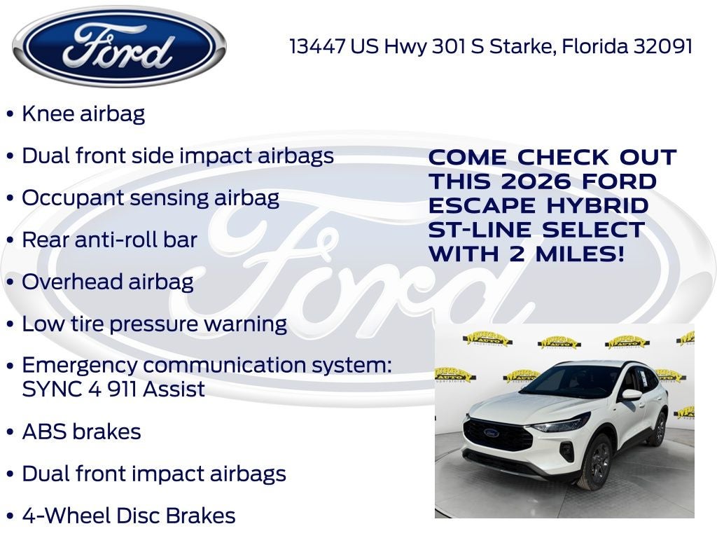 2026 Ford Escape Hybrid ST-Line Select 400A