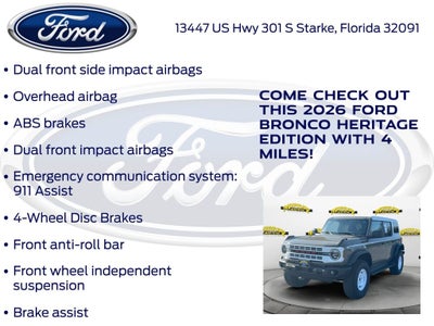 2026 Ford Bronco Heritage Edition 662A