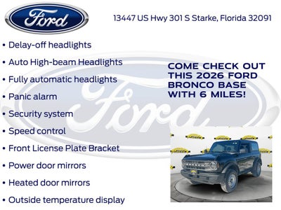 2026 Ford Bronco Base 101A