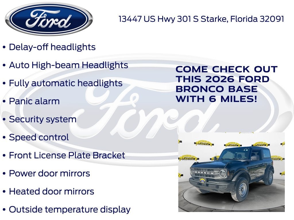 2026 Ford Bronco Base 101A