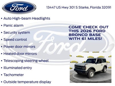 2026 Ford Bronco Base 101A