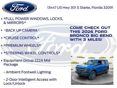 2026 Ford Bronco Big Bend 222A