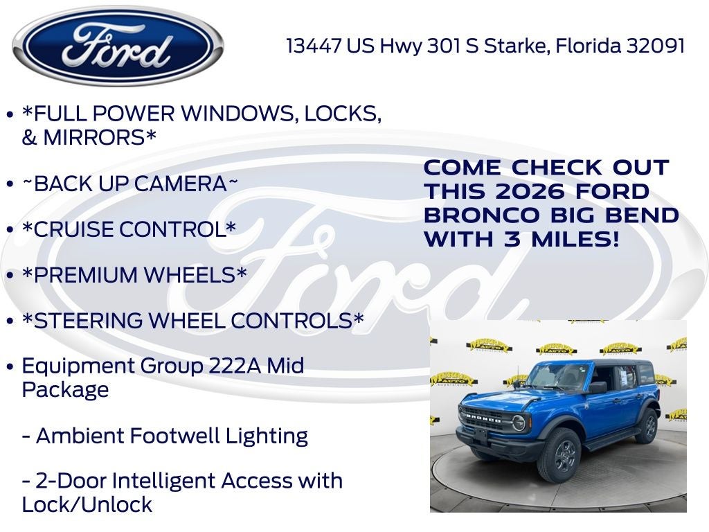 2026 Ford Bronco Big Bend 222A