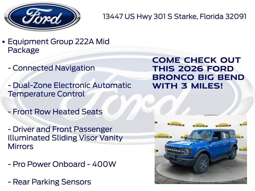 2026 Ford Bronco Big Bend 222A