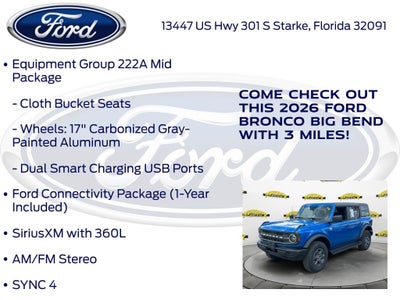 2026 Ford Bronco Big Bend 222A