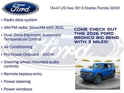 2026 Ford Bronco Big Bend 222A