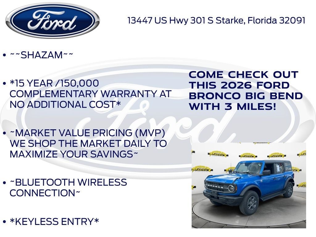 2026 Ford Bronco Big Bend 222A