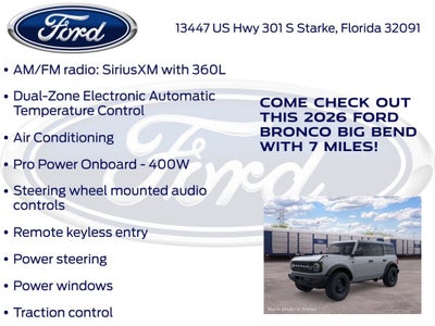 2026 Ford Bronco Big Bend 222A