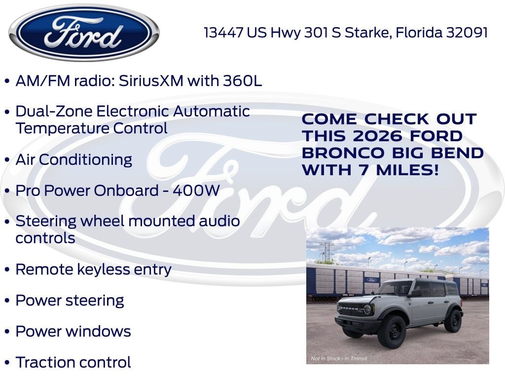 2026 Ford Bronco Big Bend 222A