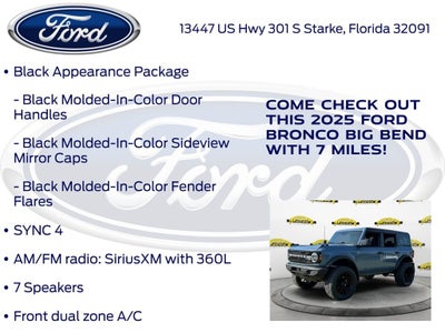 2025 Ford Bronco Big Bend 222A