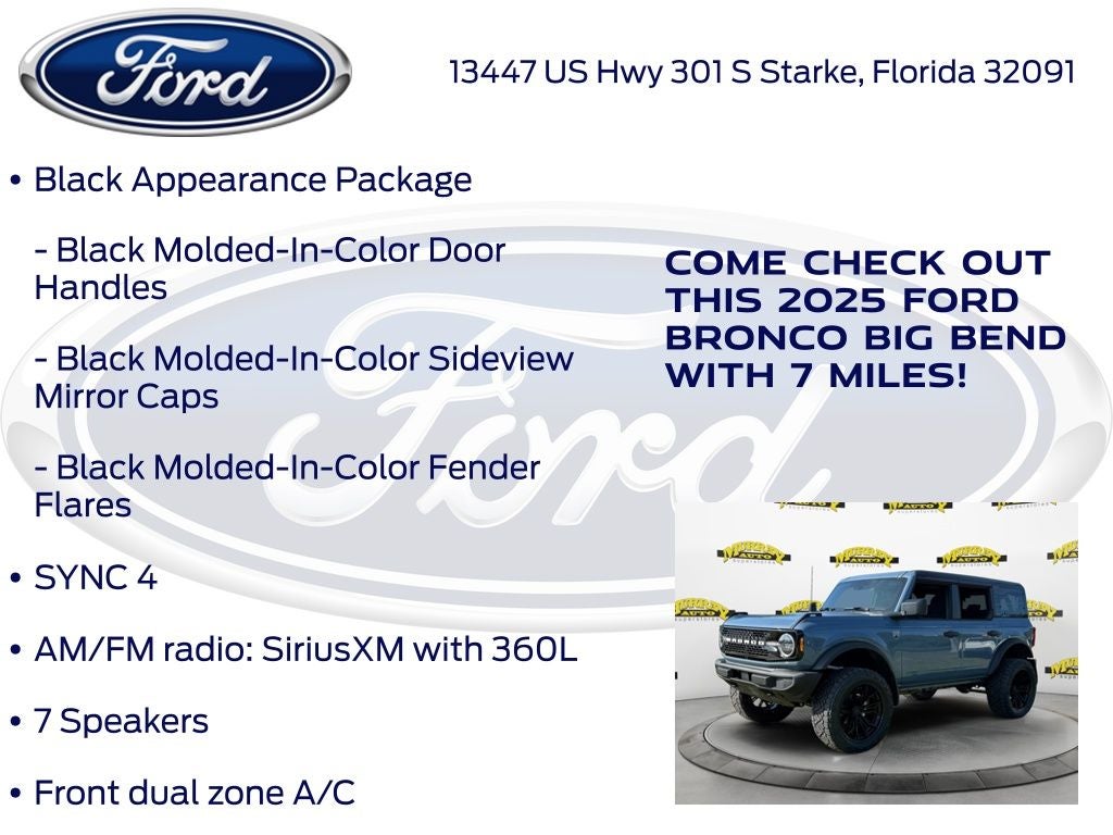 2025 Ford Bronco Big Bend 222A