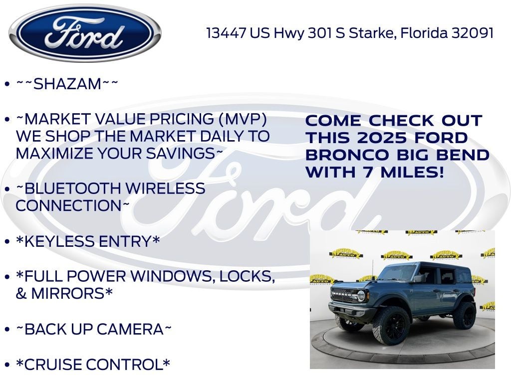 2025 Ford Bronco Big Bend 222A