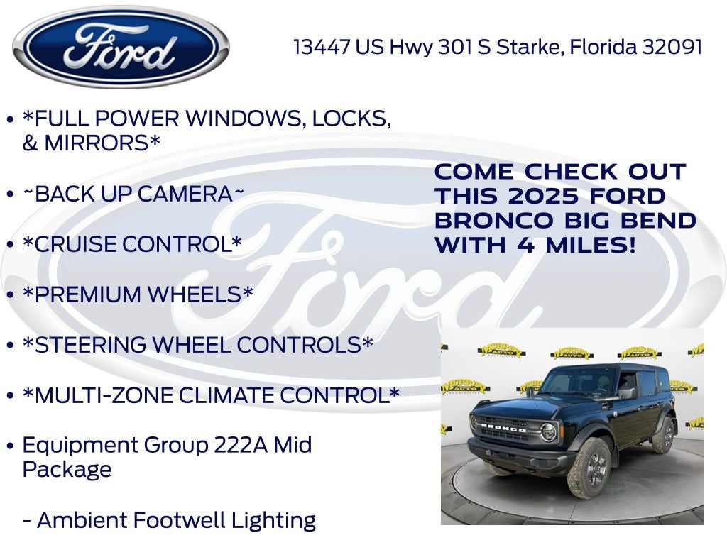2025 Ford Bronco Big Bend 222A
