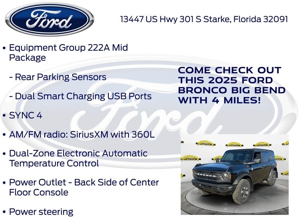2025 Ford Bronco Big Bend 222A