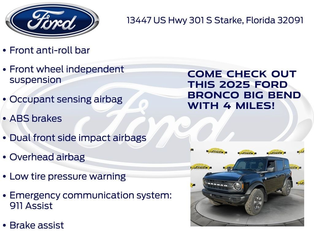 2025 Ford Bronco Big Bend 222A