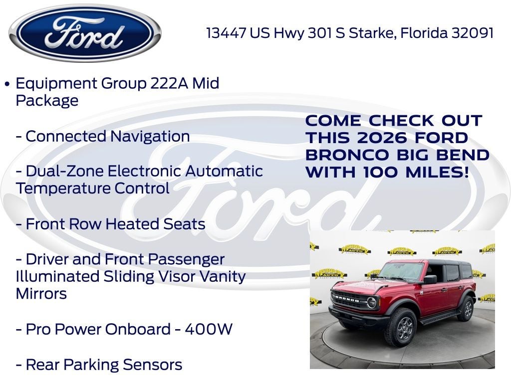 2026 Ford Bronco Big Bend 222A