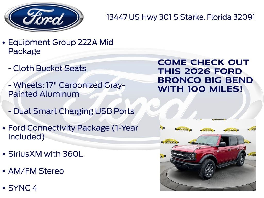 2026 Ford Bronco Big Bend 222A