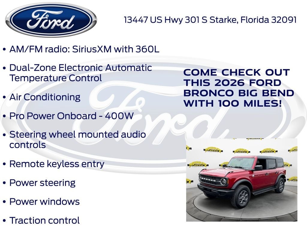 2026 Ford Bronco Big Bend 222A