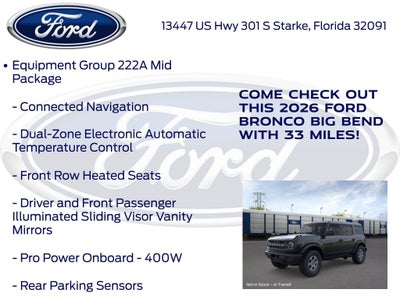 2026 Ford Bronco Big Bend 222A