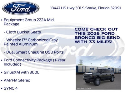 2026 Ford Bronco Big Bend 222A