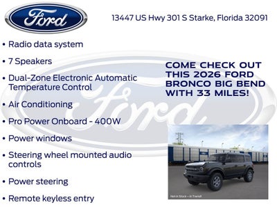 2026 Ford Bronco Big Bend 222A