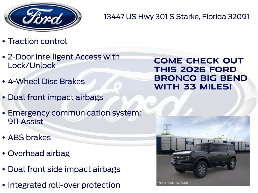 2026 Ford Bronco Big Bend 222A