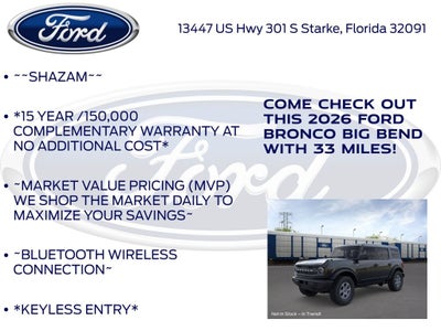 2026 Ford Bronco Big Bend 222A