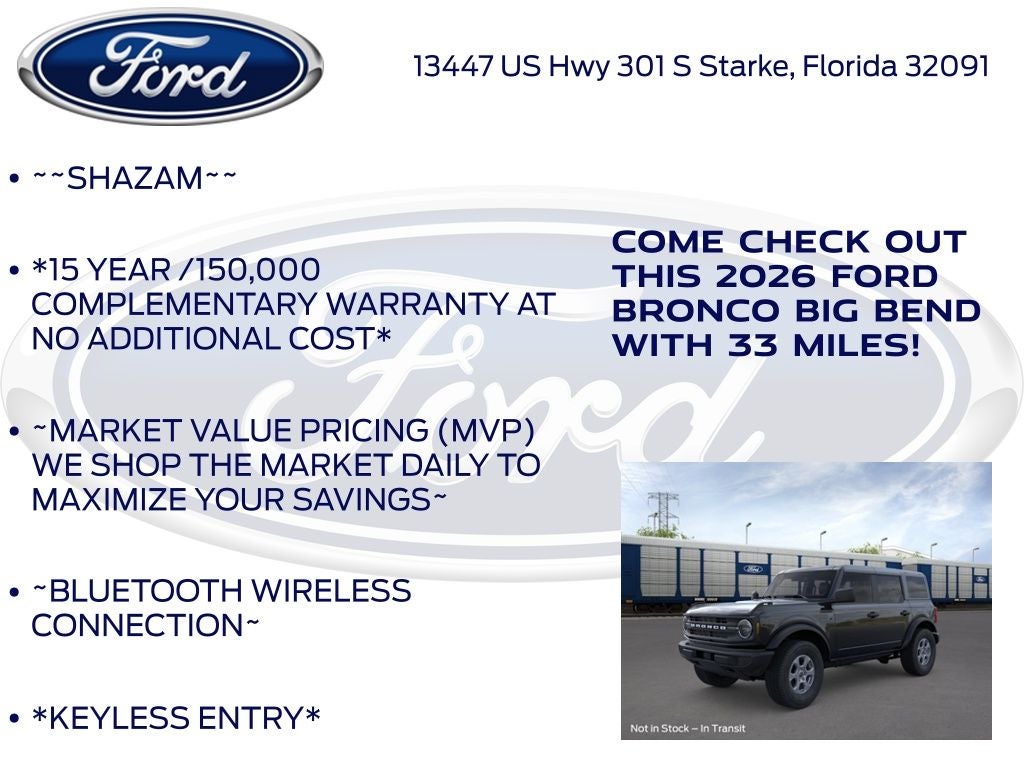 2026 Ford Bronco Big Bend 222A
