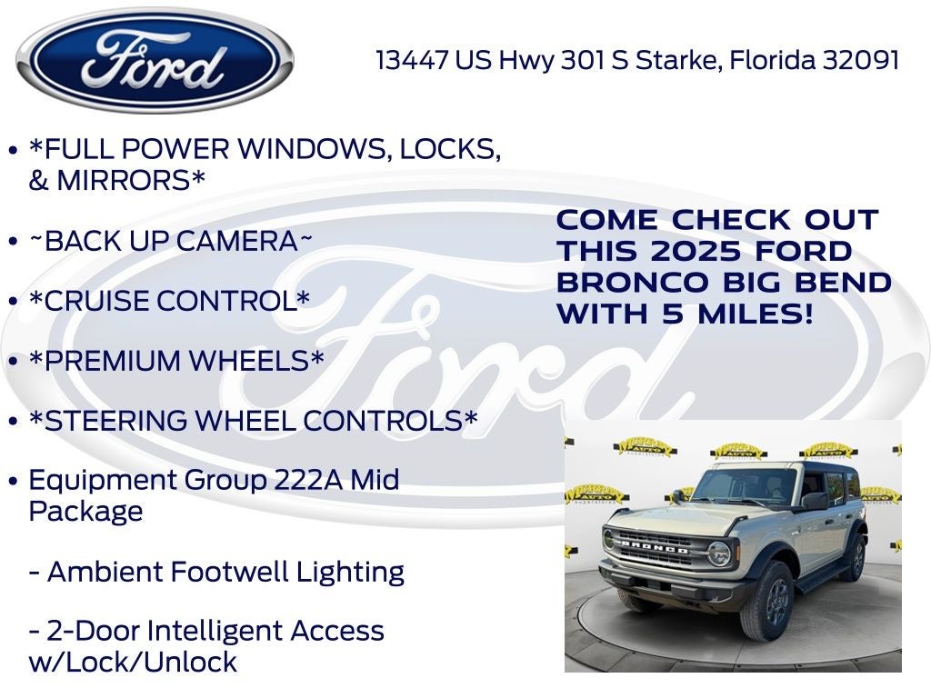 2025 Ford Bronco Big Bend 222A