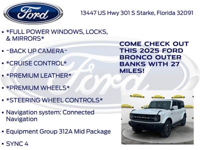 2025 Ford Bronco Outer Banks 312A