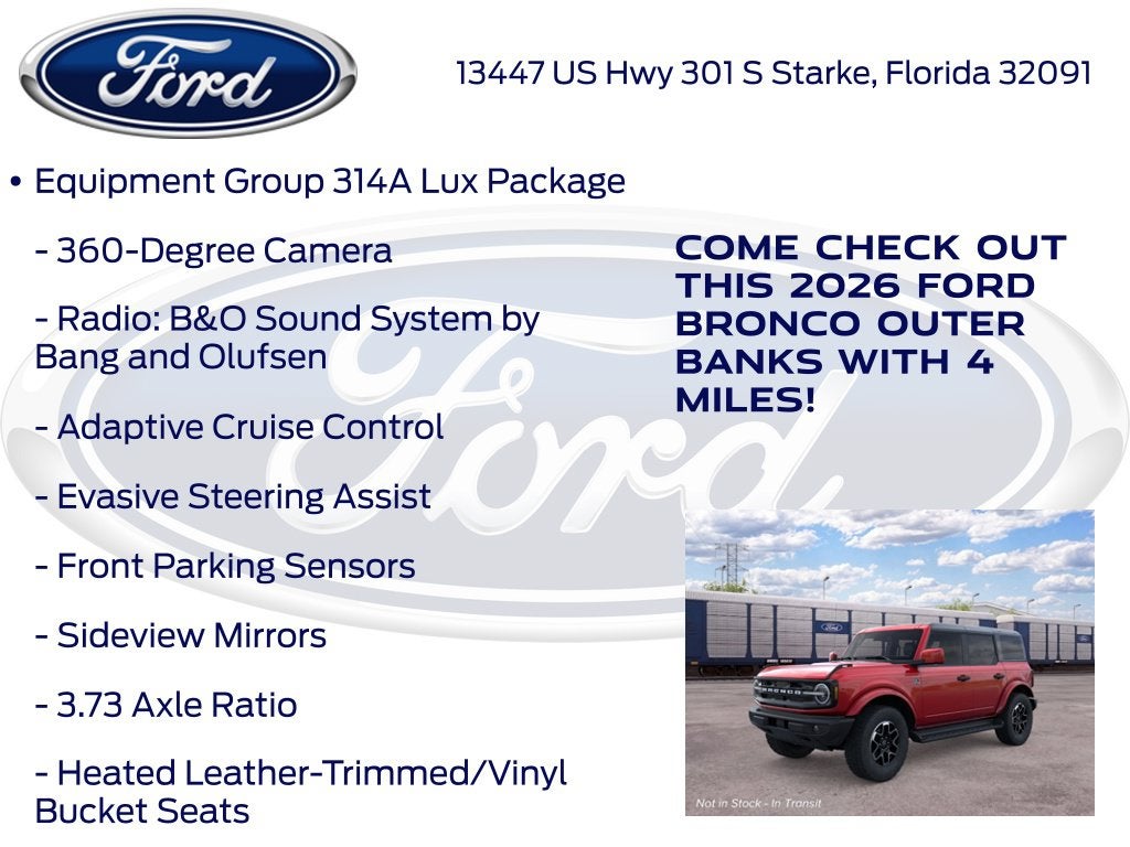 2026 Ford Bronco Outer Banks 314A