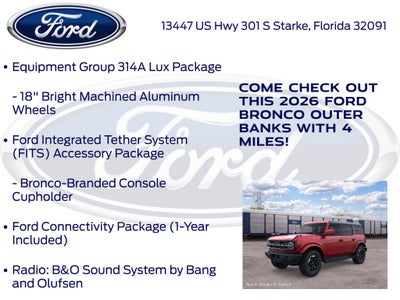 2026 Ford Bronco Outer Banks 314A