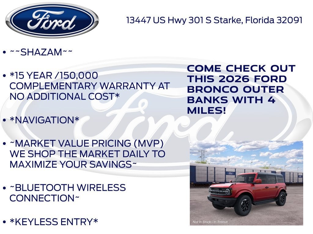 2026 Ford Bronco Outer Banks 314A