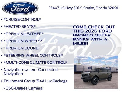2026 Ford Bronco Outer Banks 314A
