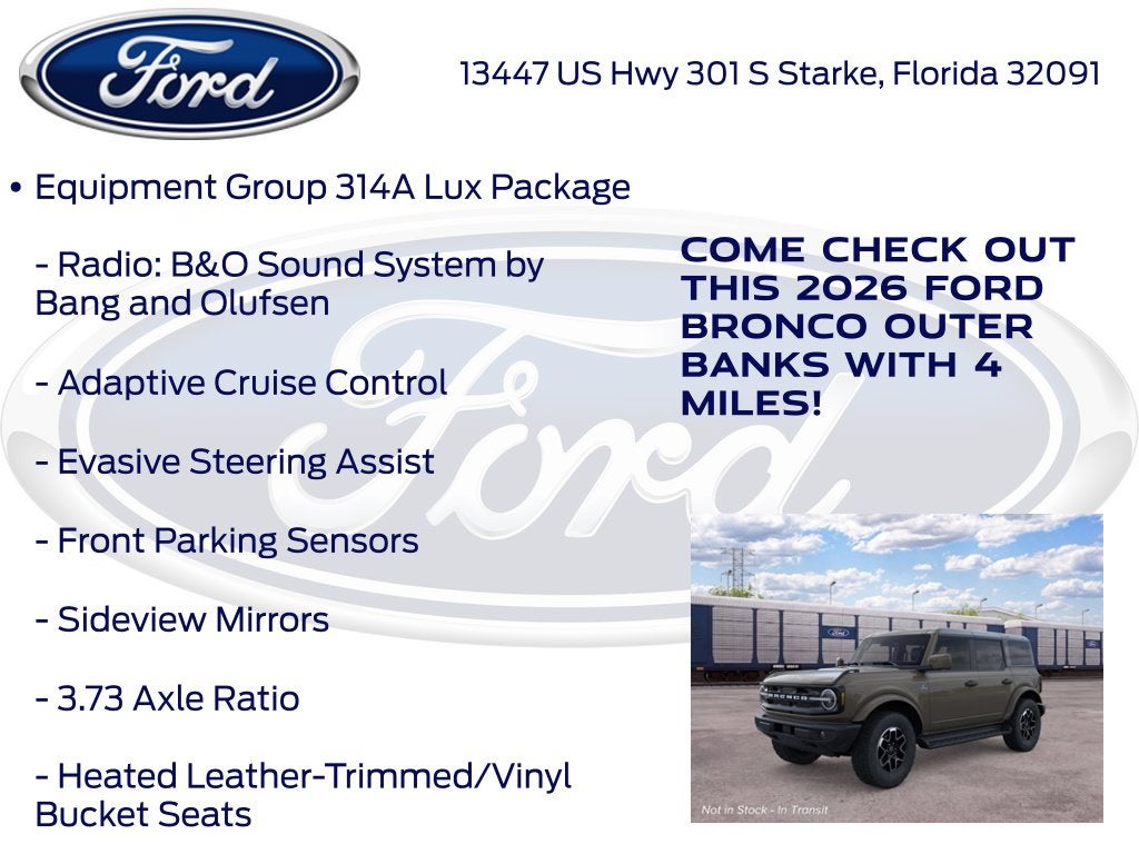 2026 Ford Bronco Outer Banks 314A