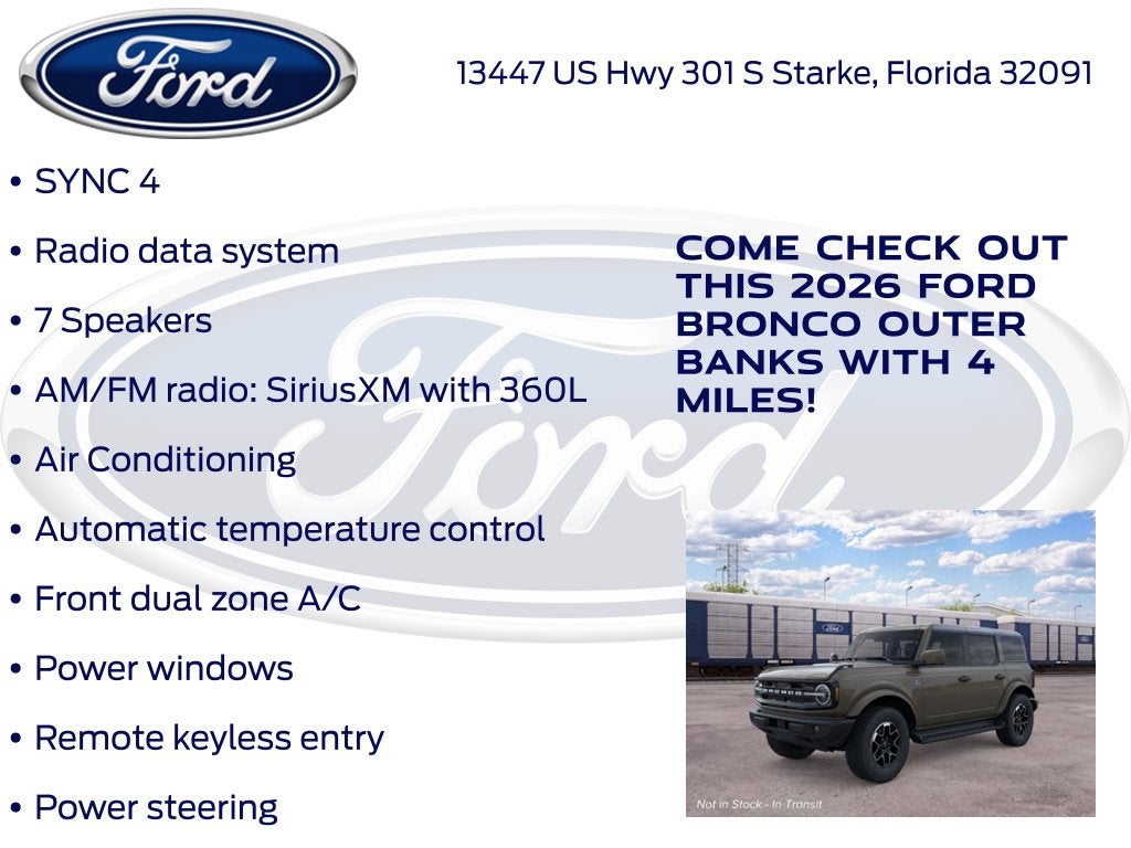 2026 Ford Bronco Outer Banks 314A