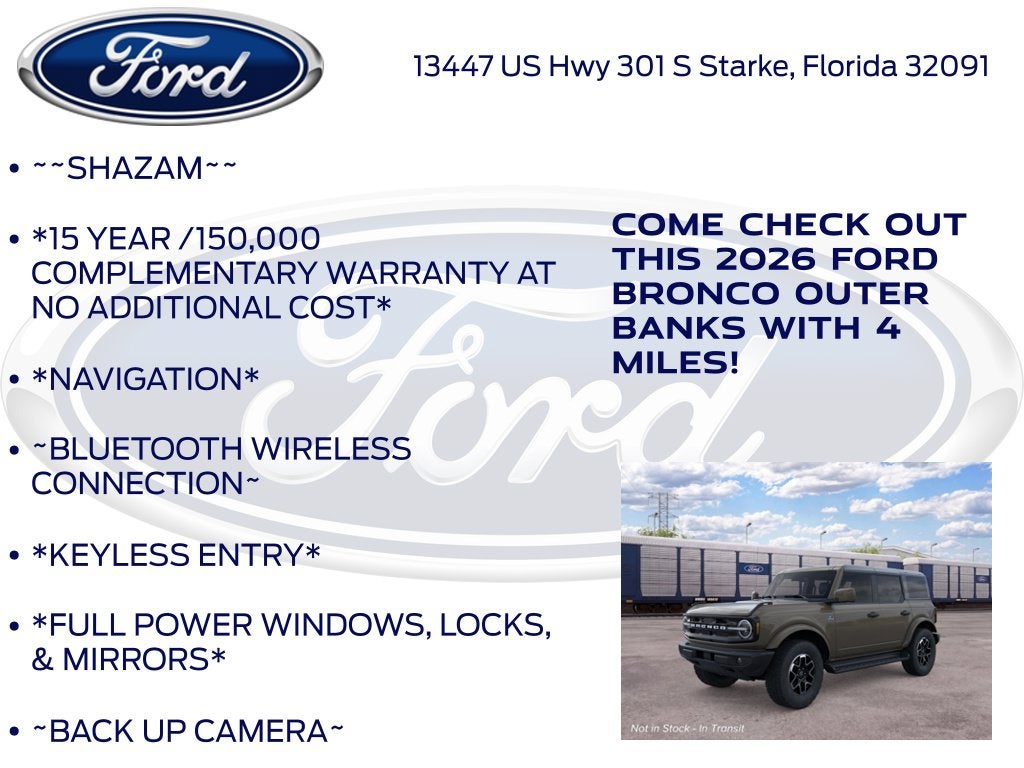 2026 Ford Bronco Outer Banks 314A