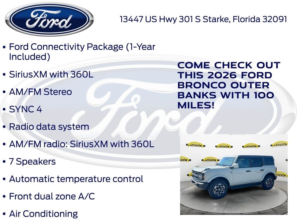 2026 Ford Bronco Outer Banks 312A