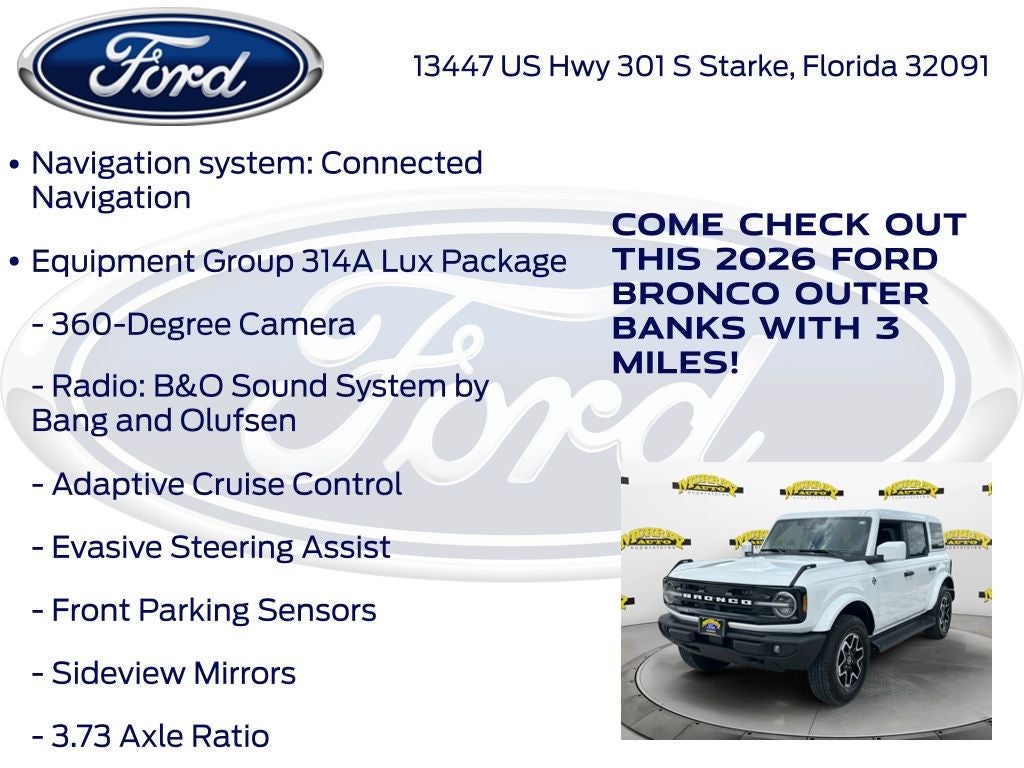 2026 Ford Bronco Outer Banks InTransit